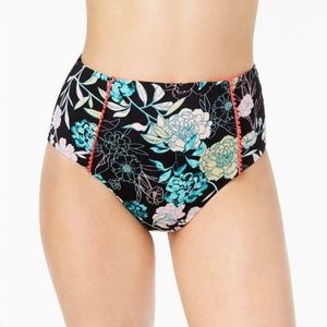Bar III Rose Garden High-Waist Bikini Bottoms